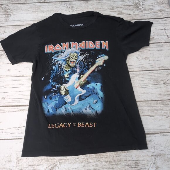 Iron Maiden Legacy of the Beast Graphic T Shirt Black Size Medium - Picture 1 of 5